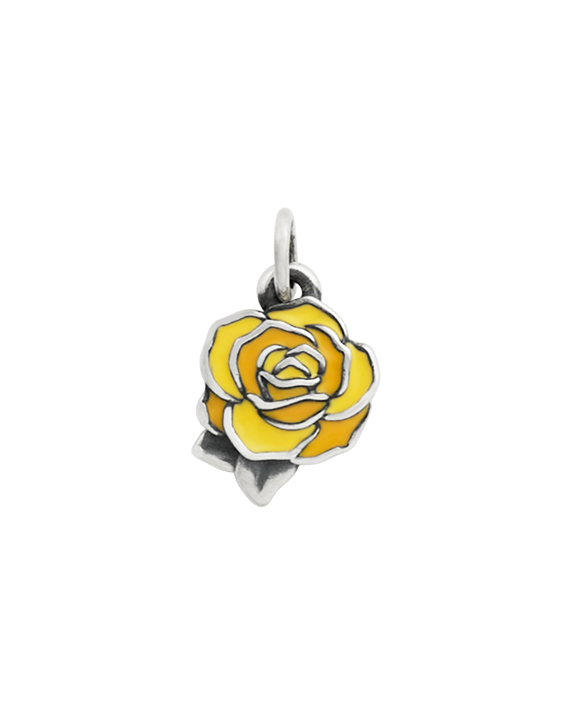 Enamel Consuela Yellow Rose Charm